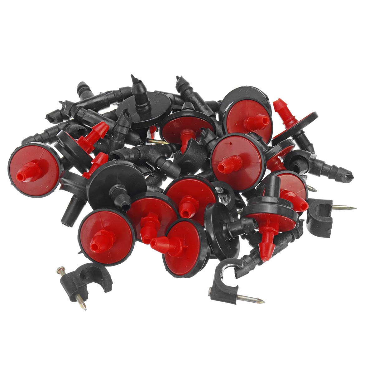 71Pcs 23M Sistema de riego automático por goteo micro de tubo de etileno para riego de jardines