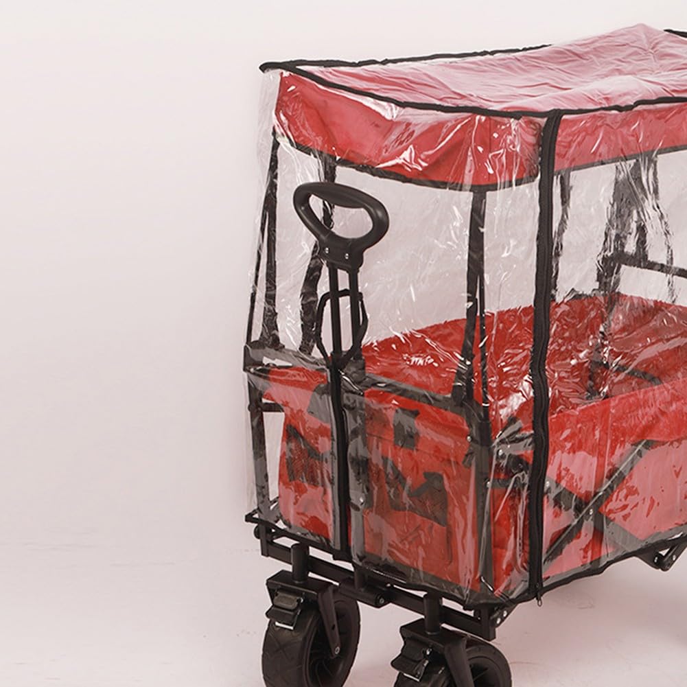 Wodoodporna osłona przeciwdeszczowa do wózków na kółkach – składana konstrukcja na kemping, do ogrodnictwa i ochrony transportu na zewnątrz