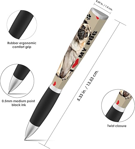 Miniatura 5 de Bolígrafo I Love My Dog (1 bolígrafo, 3 caras) bolígrafos lindos de cumpleaños para perros, bolígrafos divertidos, regalos para mujeres y perros