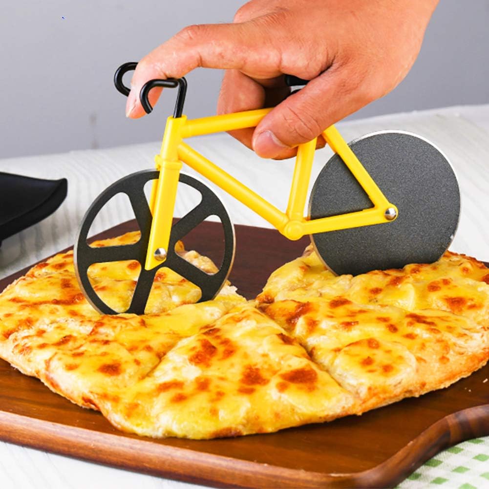 Bicycle Pizza Cutter, Bike Pizza Cutter Stainless Steel Pizza Wheel Slicer - Image 3