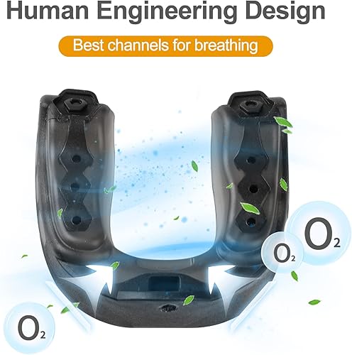 Miniatura 3 de Paquete de 2 protectores bucales de fútbol con correa, suave y mejorado para jóvenes, deportes para boxeo, artes marciales mixtas, hockey, rugby,