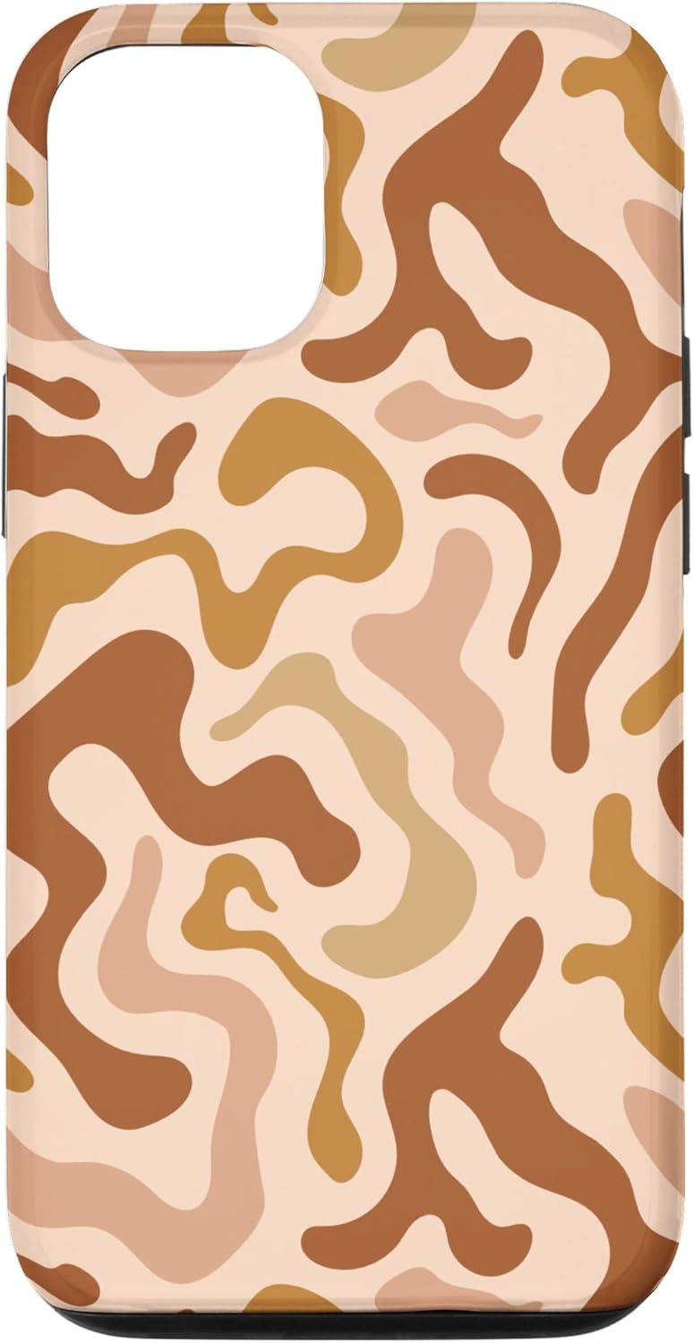 iPhone XR Brown Liquid Swirl Abstract Aesthetic Case