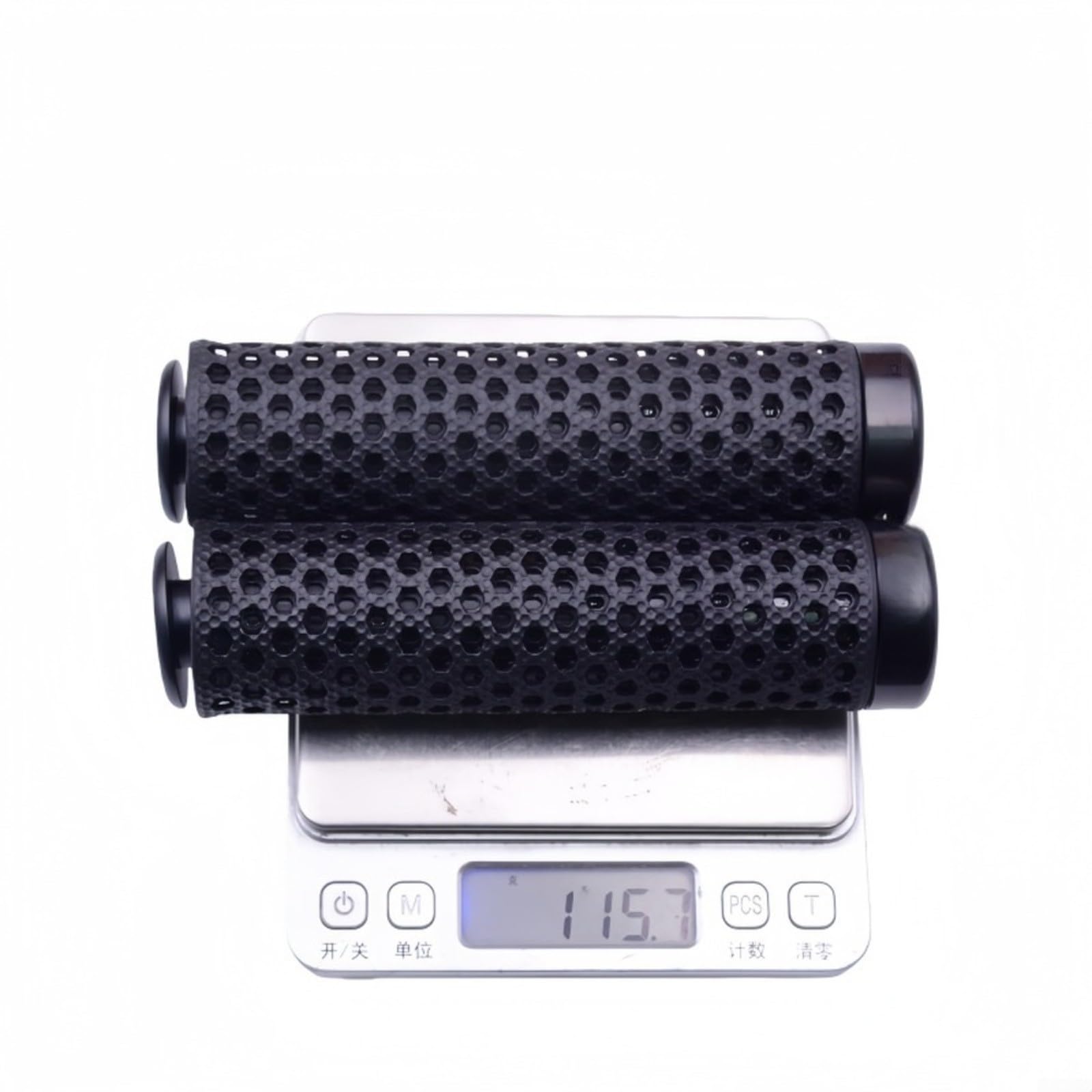 Empuñaduras de manillar de bicicleta de montaña para impresión 3D, ergonómica, absorbe los golpes, malla transpirable para barras de 22,2 mm con anillos de bloqueo, color negro, fácil y rápido