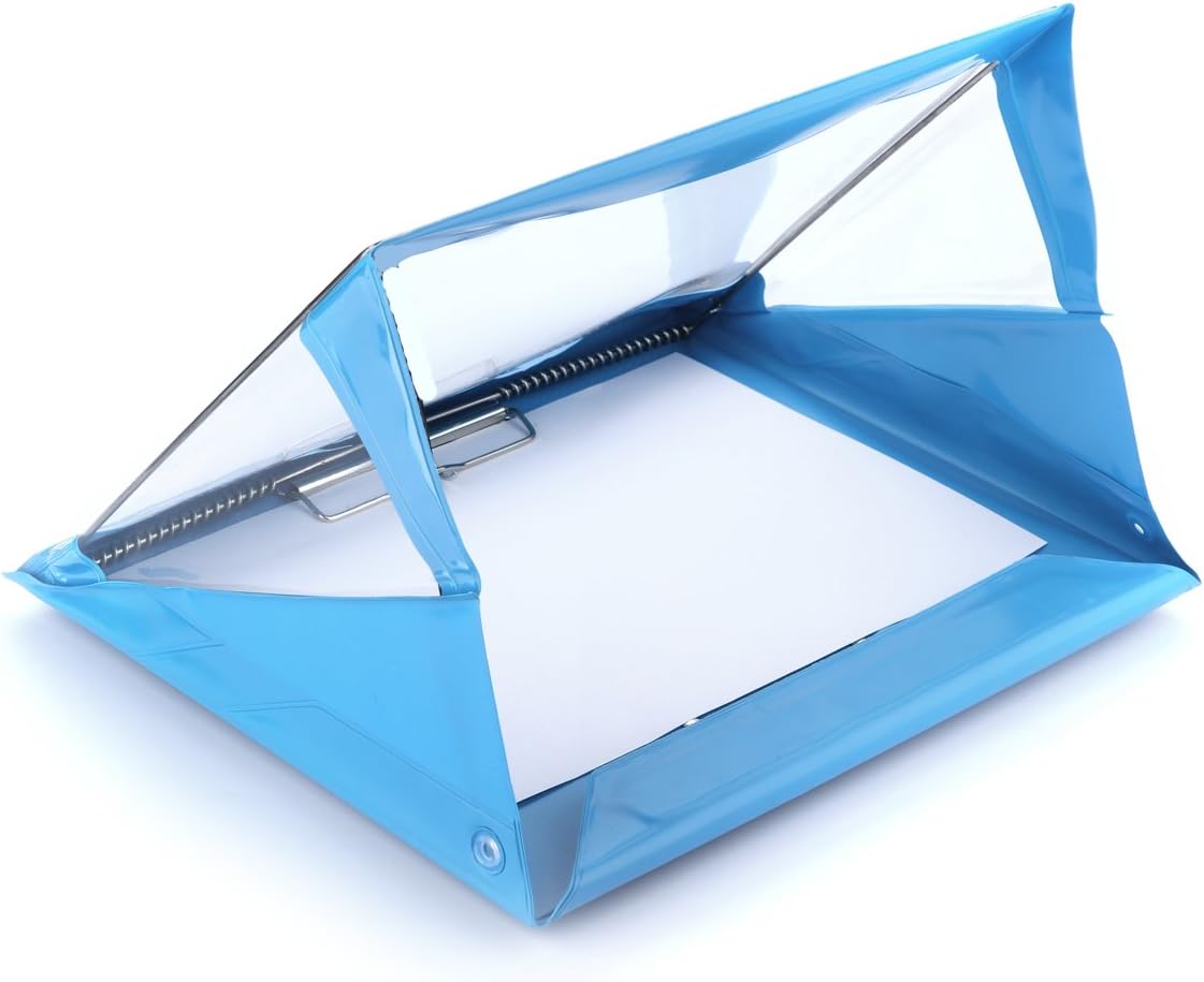 A4 Letter Landscape Waterproof Clipboard - New low temp heavy duty vinyl - 24 month warranty (Blue)