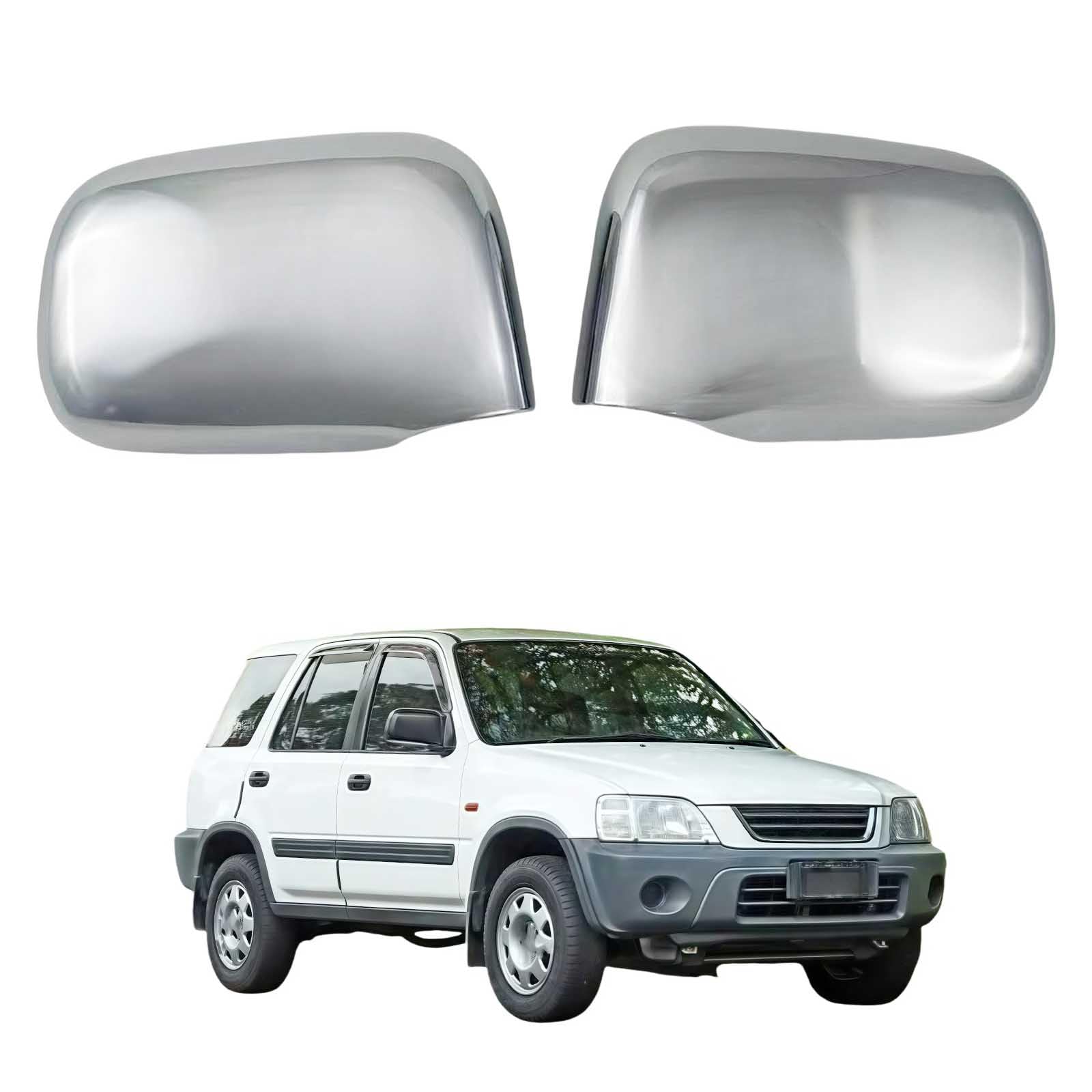 PAPEP Door Mirror Cover Caps for CRV 1992-2001 Plating, Left Right Side Wing Rearview Mirror Cover Lid 2 Pieces Exterior Styling Accessory