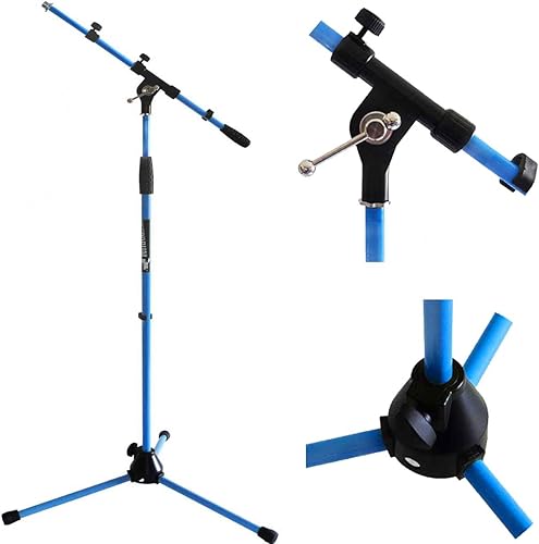 keepdrum MS106 MikrofonstA nder Blau Mikrofonstativ mit Galgen Metall-Sockel keepdrum MS106 MikrofonstA nder Blau Mikrofonstativ mit Galgen Metall-Sockel