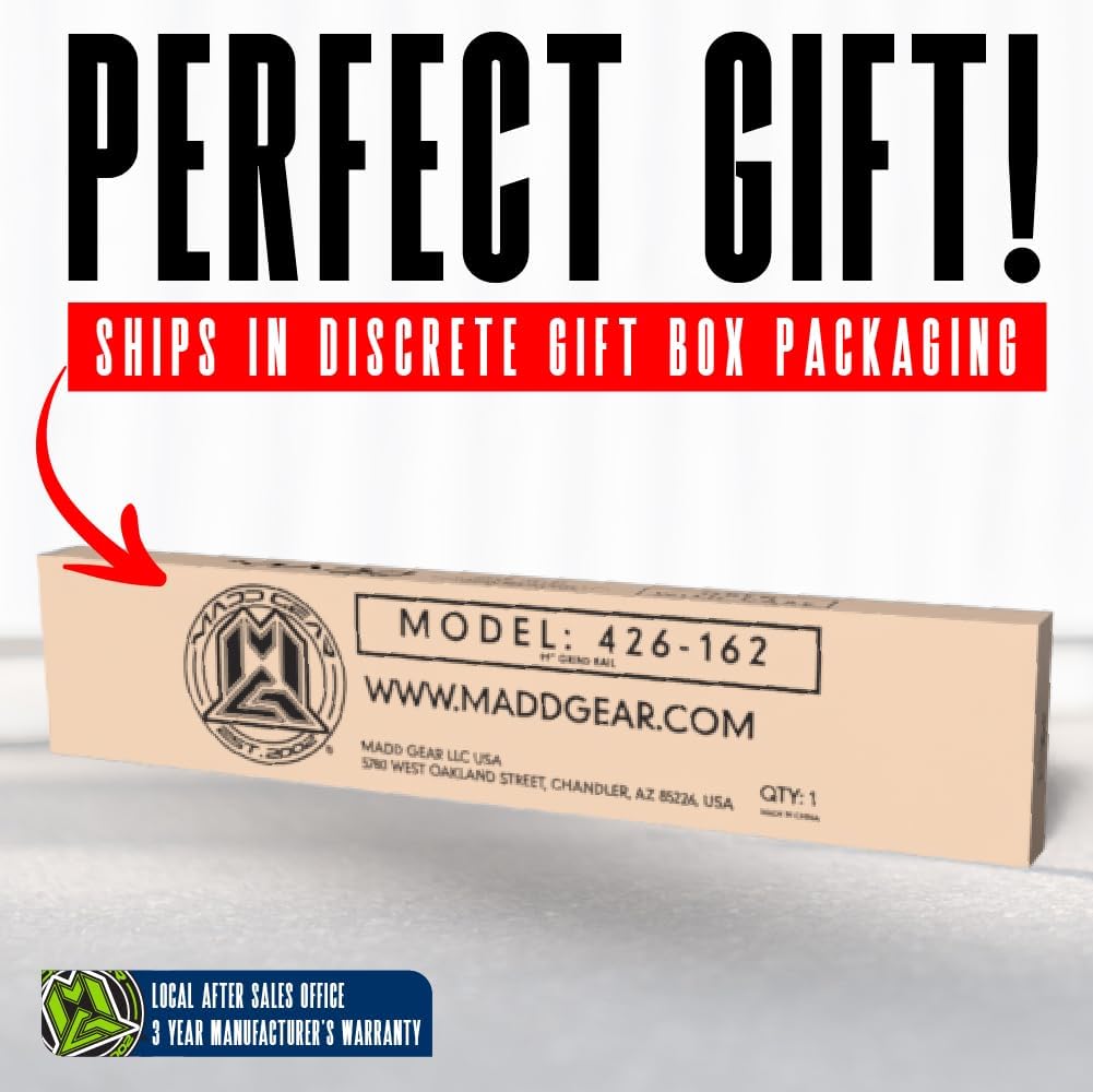 Madd Gear 99 Round Grind Rail for Scooters, Skateboards & Inline Skates – Adjustable Height