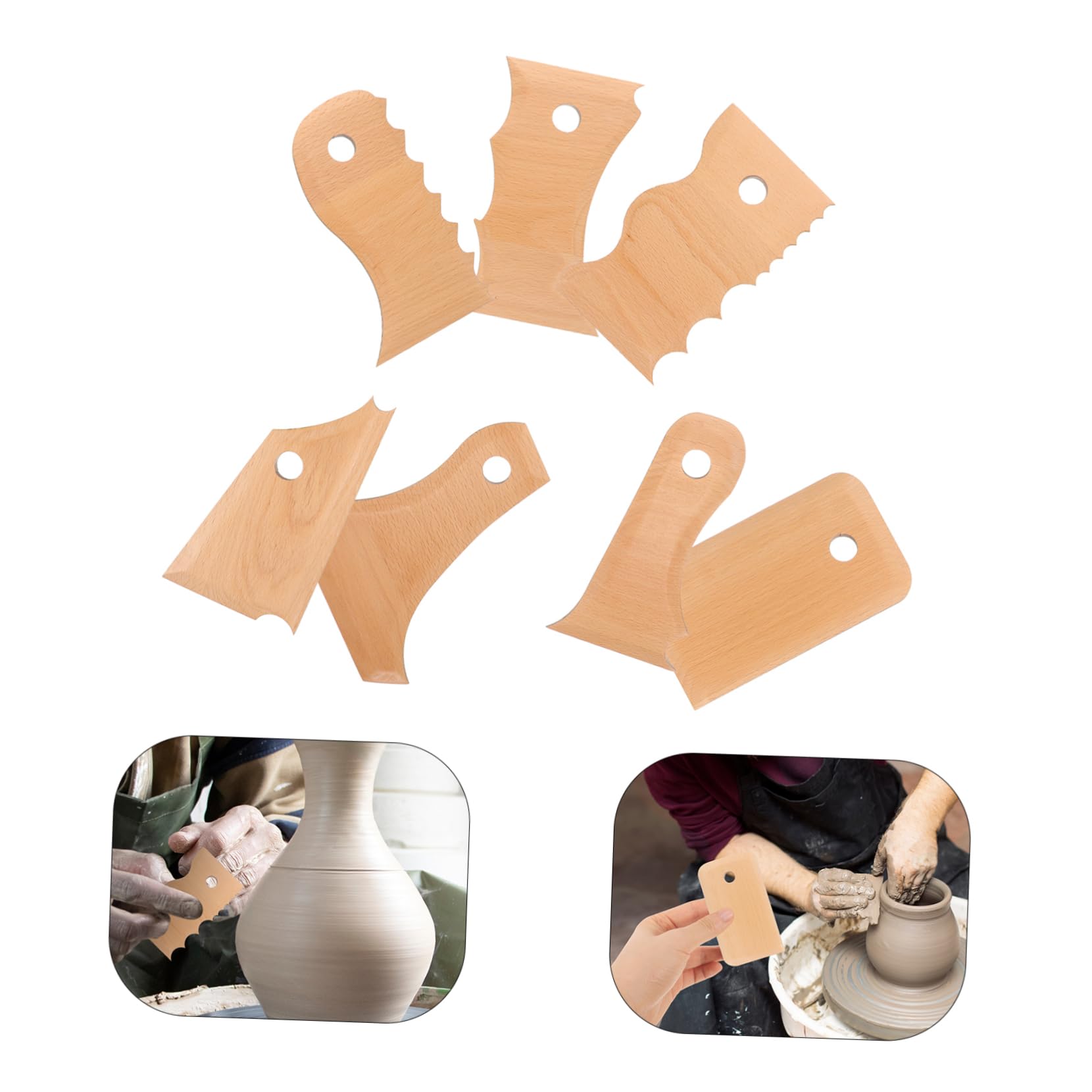 jojofuny 5 Series Conjunto De Herramientas De Cerámica Herramientas Ceramica Kit Ceramica Herramienta De Arcilla De Cerámica Kit De Talla De Cerámica De Madera 7 Piezas X 5