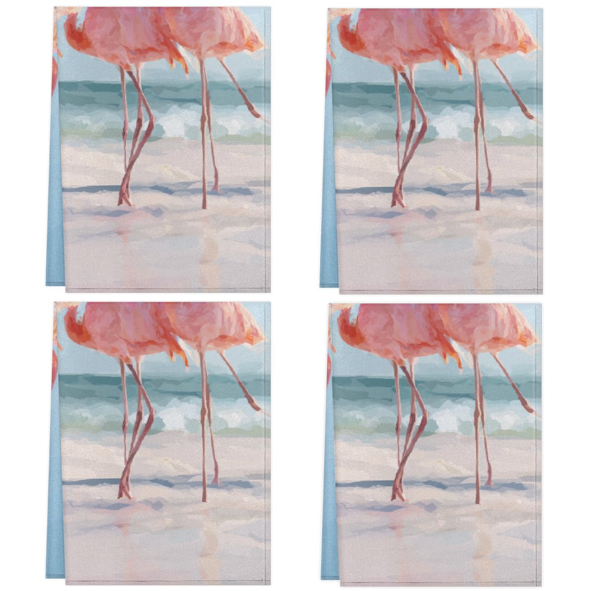 Torchons microfibre absorbants flamant rose | Essuie-tout lavable pour cuisine et maison 45x72