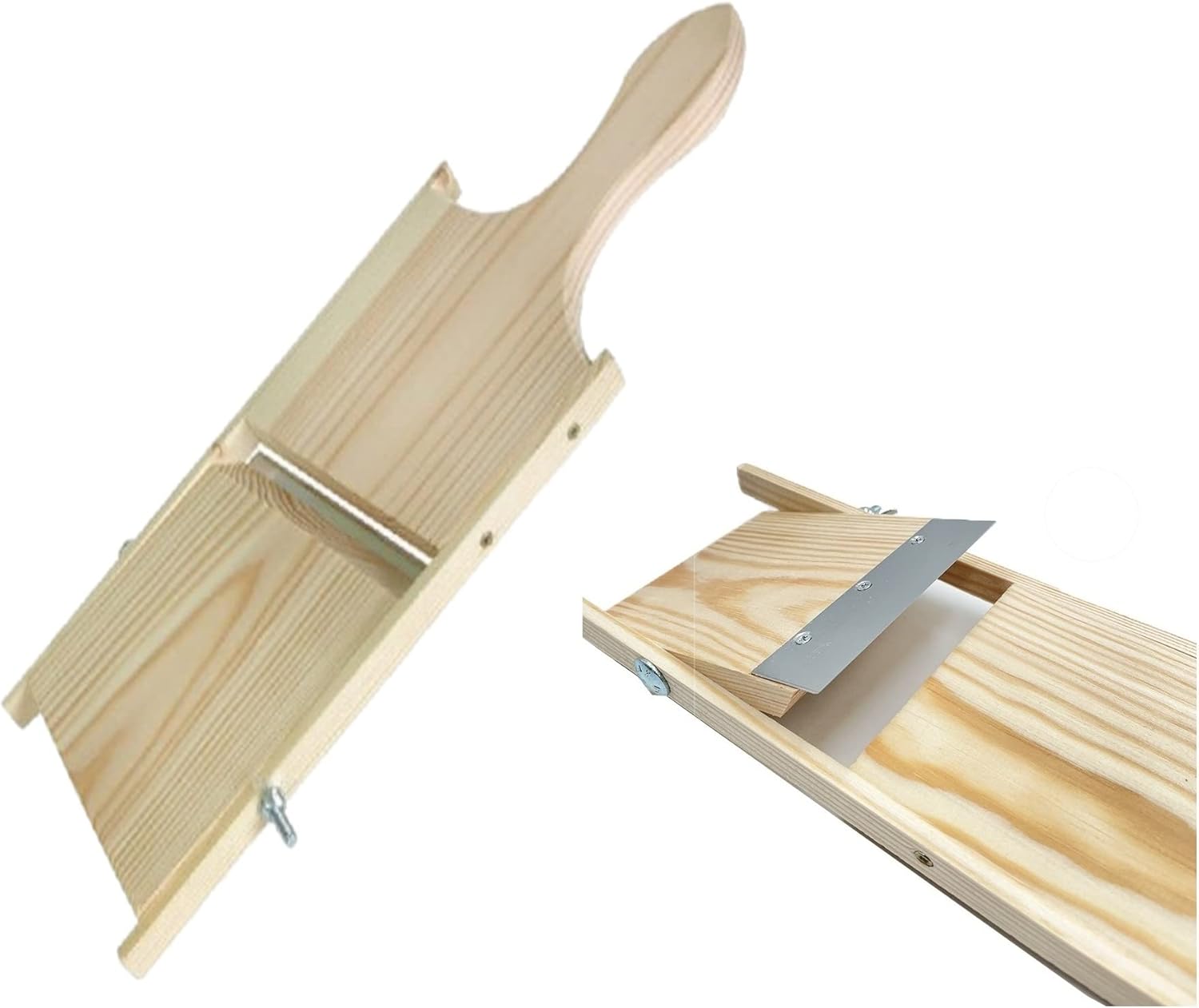 Wooden chopper with adjustable blade and cabbage shredder for finely chopped Sauerkraut and Cabbage salad. The Vegetable Chopper is compact in size. Super Fast Chopping, Slicing.