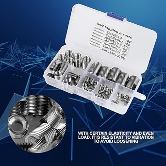 Tangxi 50Pcs M3-M10 Thread Insert Set, Stainless Steel