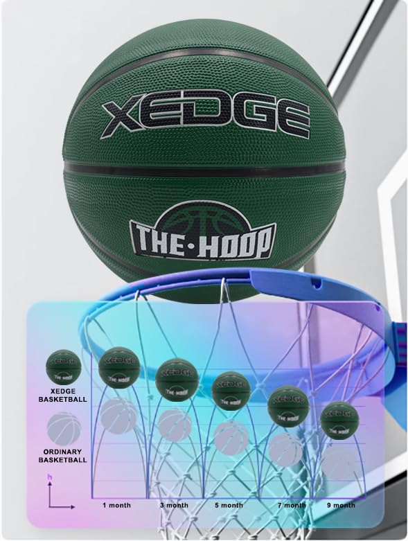 Balón de baloncesto de goma talla 7 XEDGE para interior y exterior 5