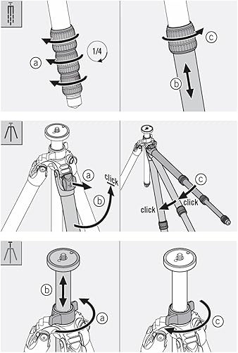 Miniatura 4 de Swarovski Patas de trípode de fibra de carbono compactas Optik CCT, soporta 39 libras.