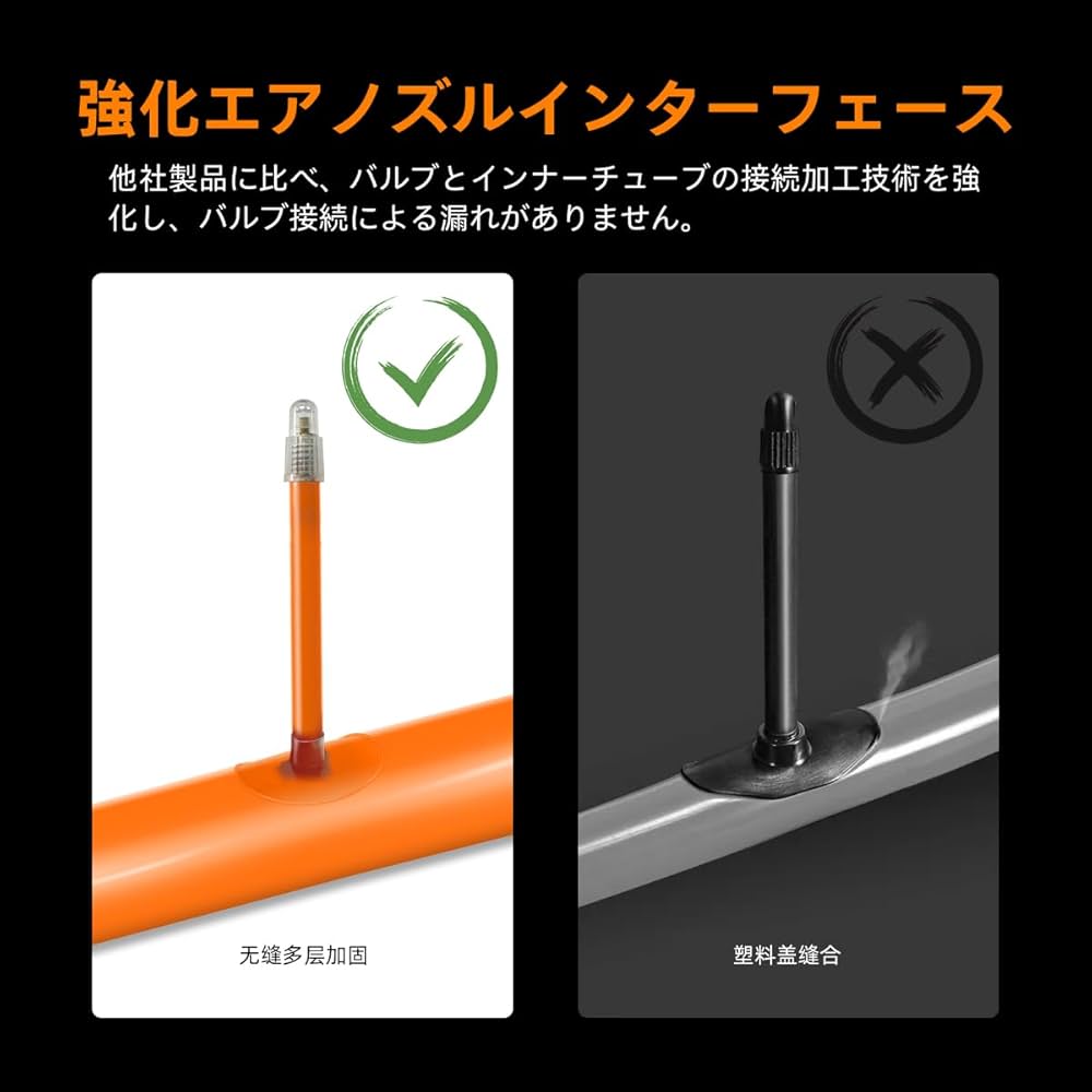 CYCLAMI 700C/MTB27.5インチ TPUインナーチューブ 自転車用 Amazon | 2本セット 超軽量 マウンテンバイクTPUインナー