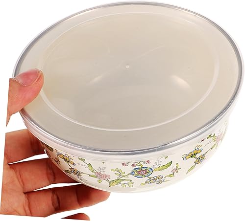 Miniatura 5 de BESTOYARD 5 unidades de esmalte esmaltado recipiente para ensalada, cuenco para servir tazón de mezcla de esmalte para hornear, cuencos de frutas