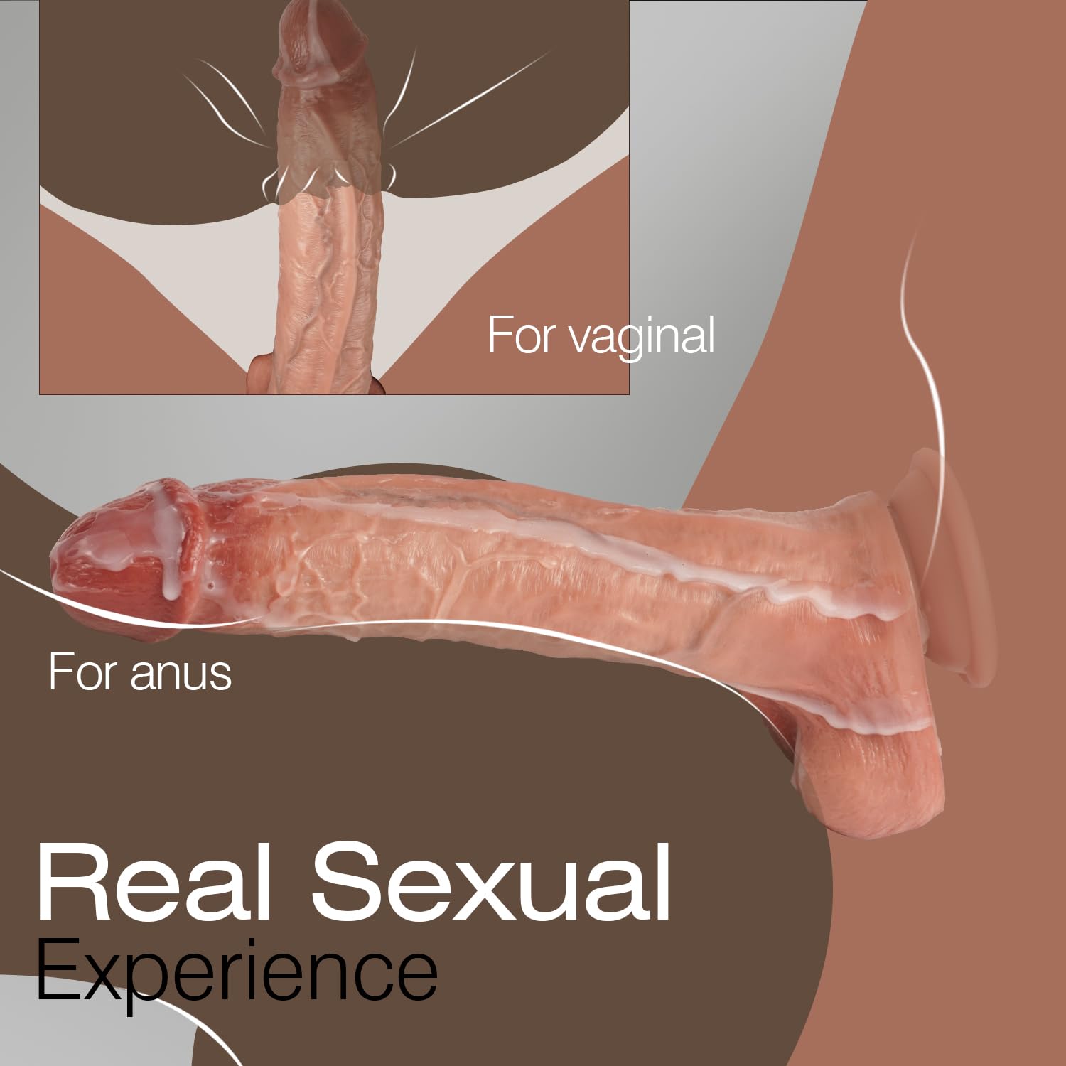 11 Inch Realistic Big  Dildo Adult Sex Toys: Flesh