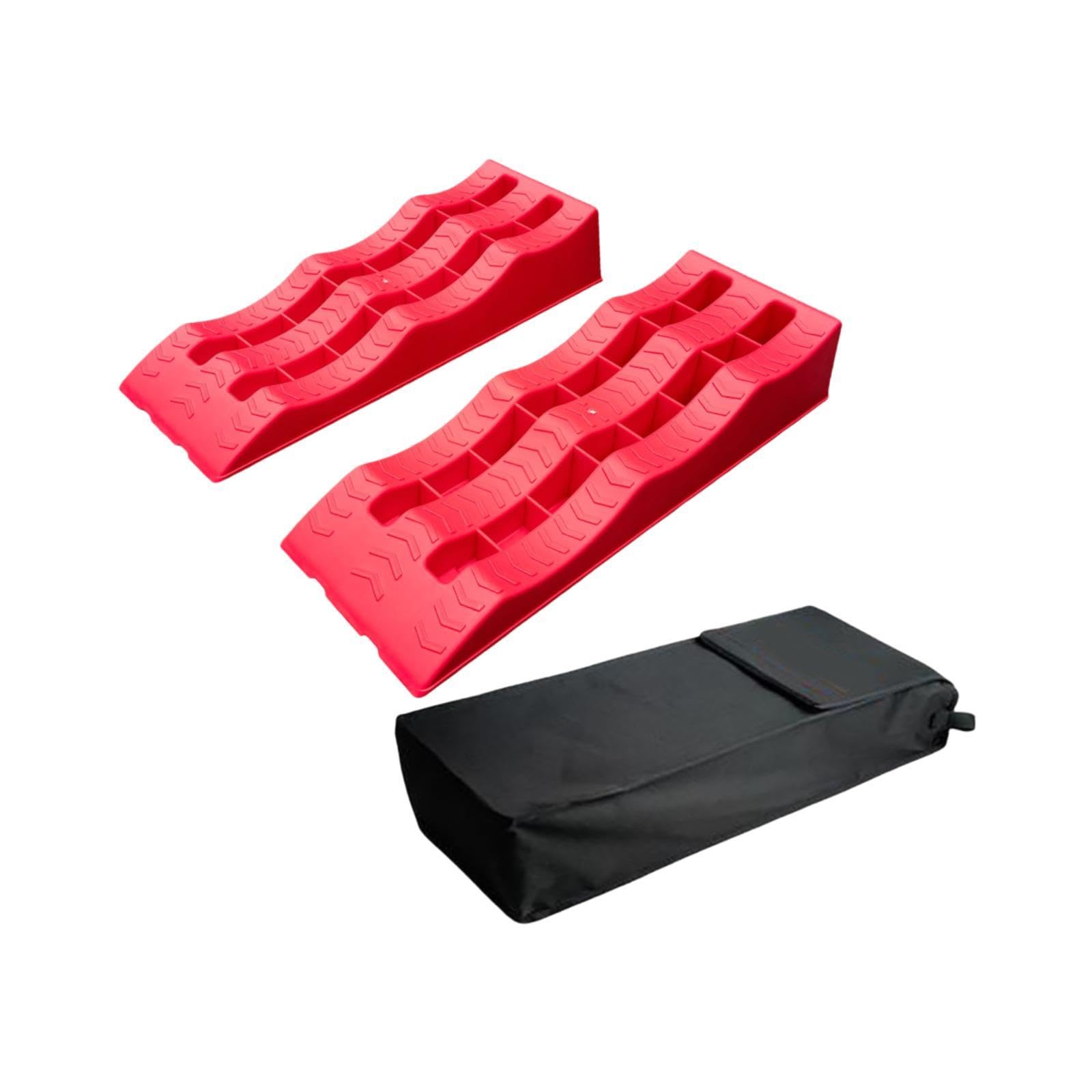 Alfombrillas de neumático para coche rojas ideales en emergencias de ruta