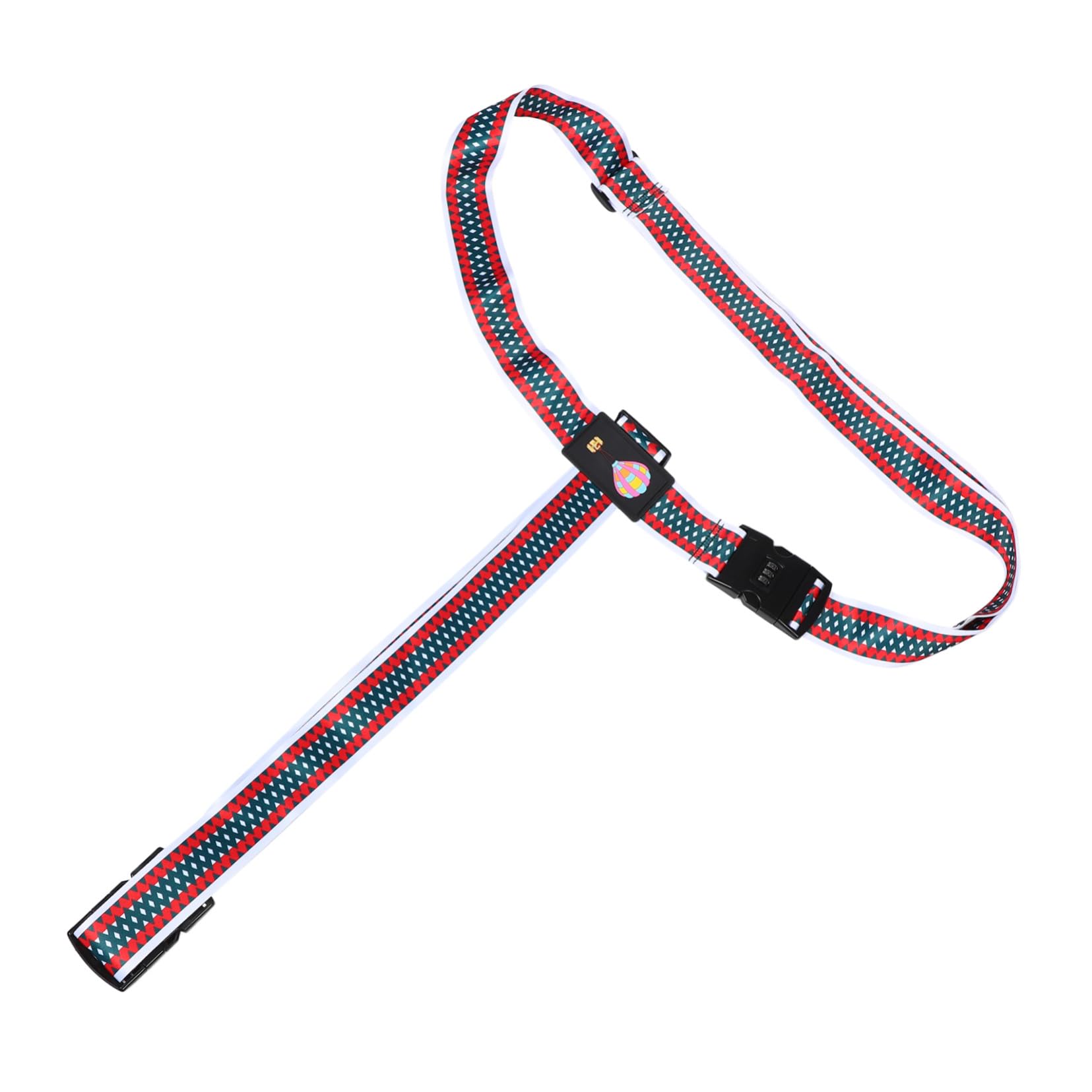 Beaupretty 4 Piezas Correa Ajustable para Maleta con Doble Contraseña Diseño Cruzado y Estampado de Dibujos Animados Cinturón Seguro de Poliéster para Viaje Protección Antirrobo y Duradera