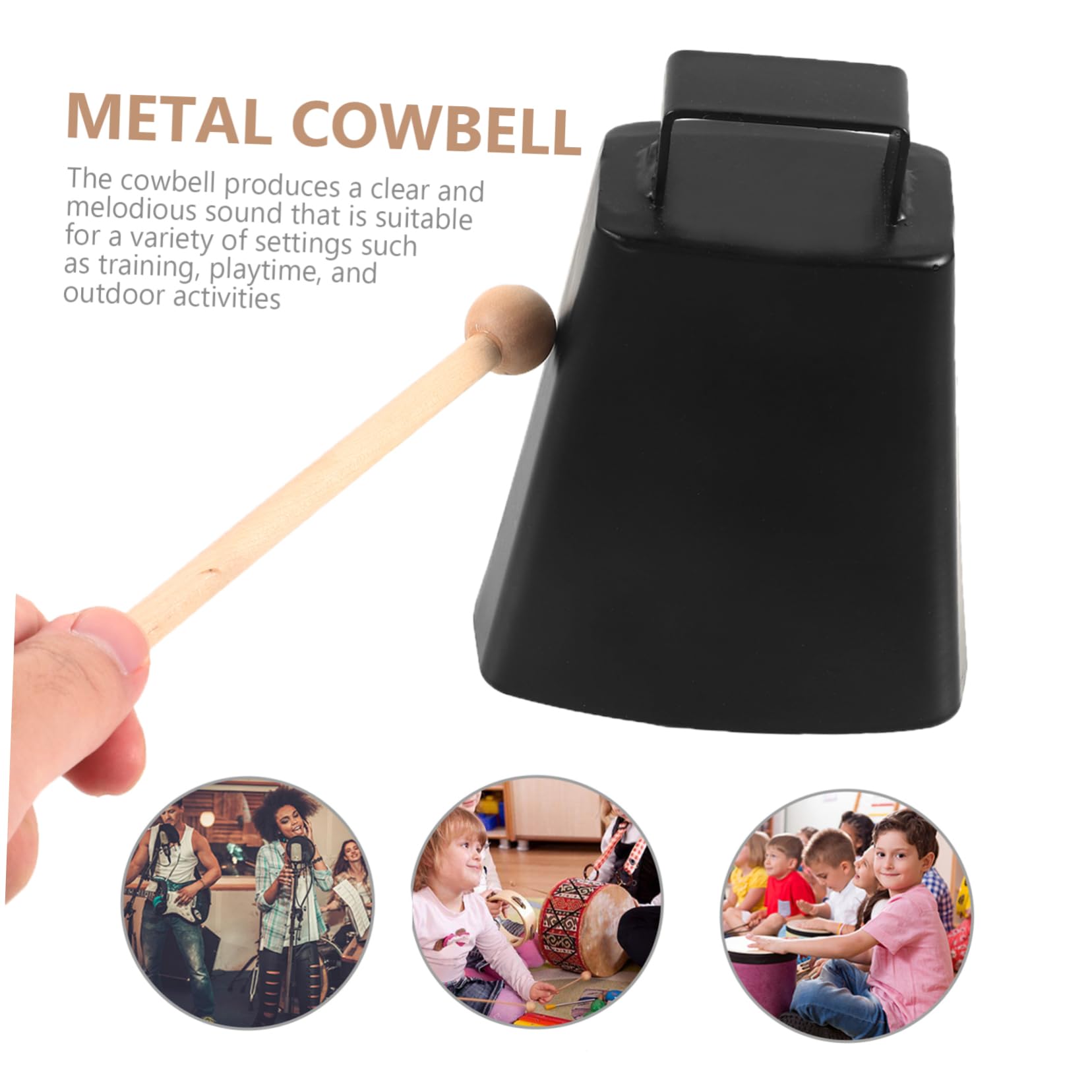 Amazon.co.jp: FUNOMOCYA 金属製カウベル 幼児教育用打楽器 音楽用