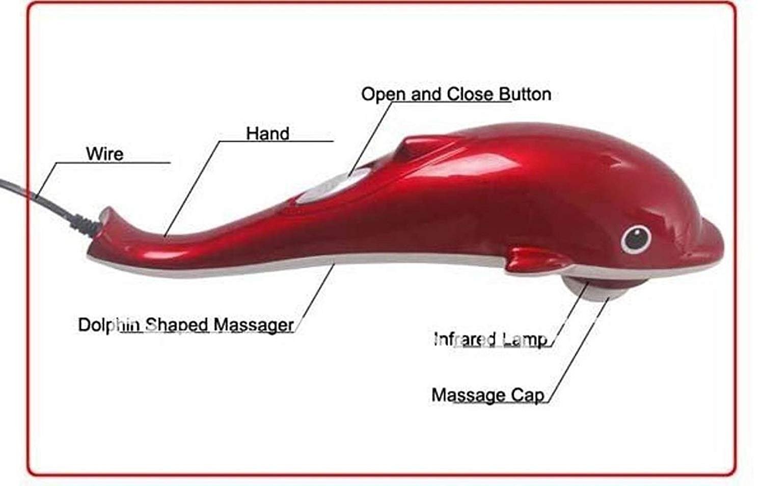 RRJ Big Dolphin Infrared hammer Full Body Massager Pain Relief Muscle Relax (Color May Vary) 3