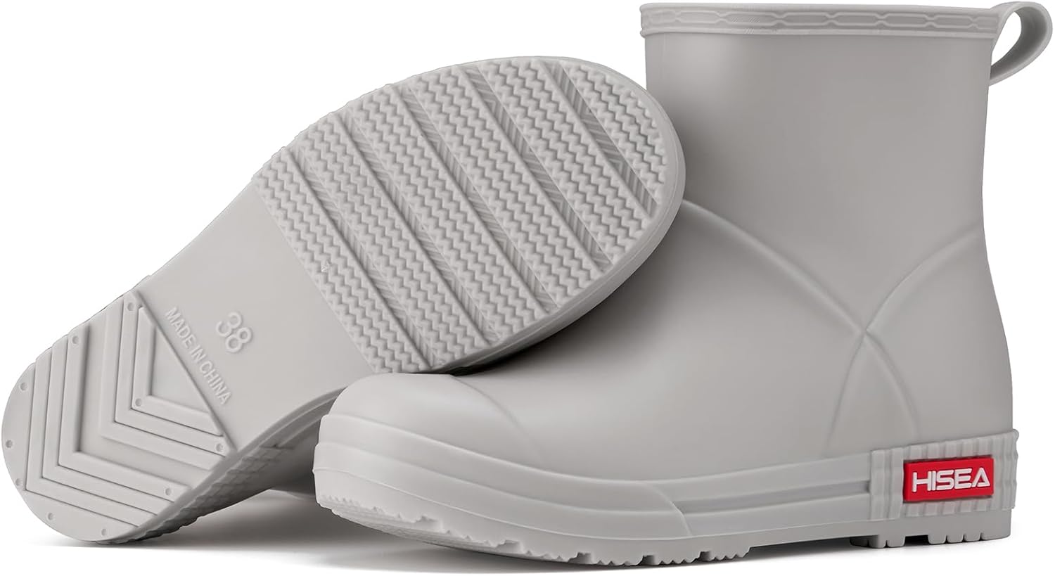HISEA Women's Short Chelsea Boots Ankle Rubber Rain Boots for Garden Waterproof - Image 8