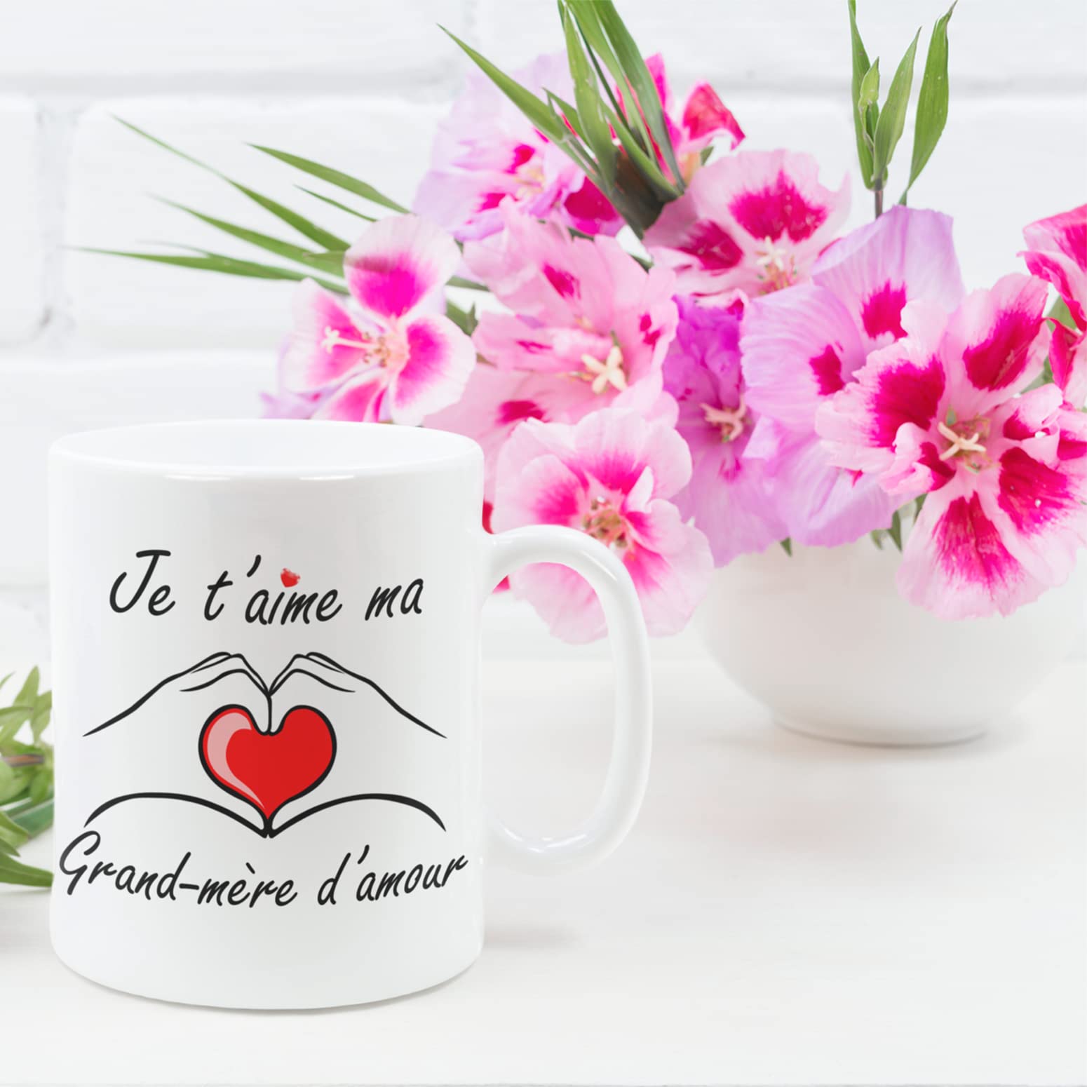 Mug Humour "Ma Mamie C'est Comme Le Café" - Cadeau Grand-Mère Drôle | Paroles D'Amour