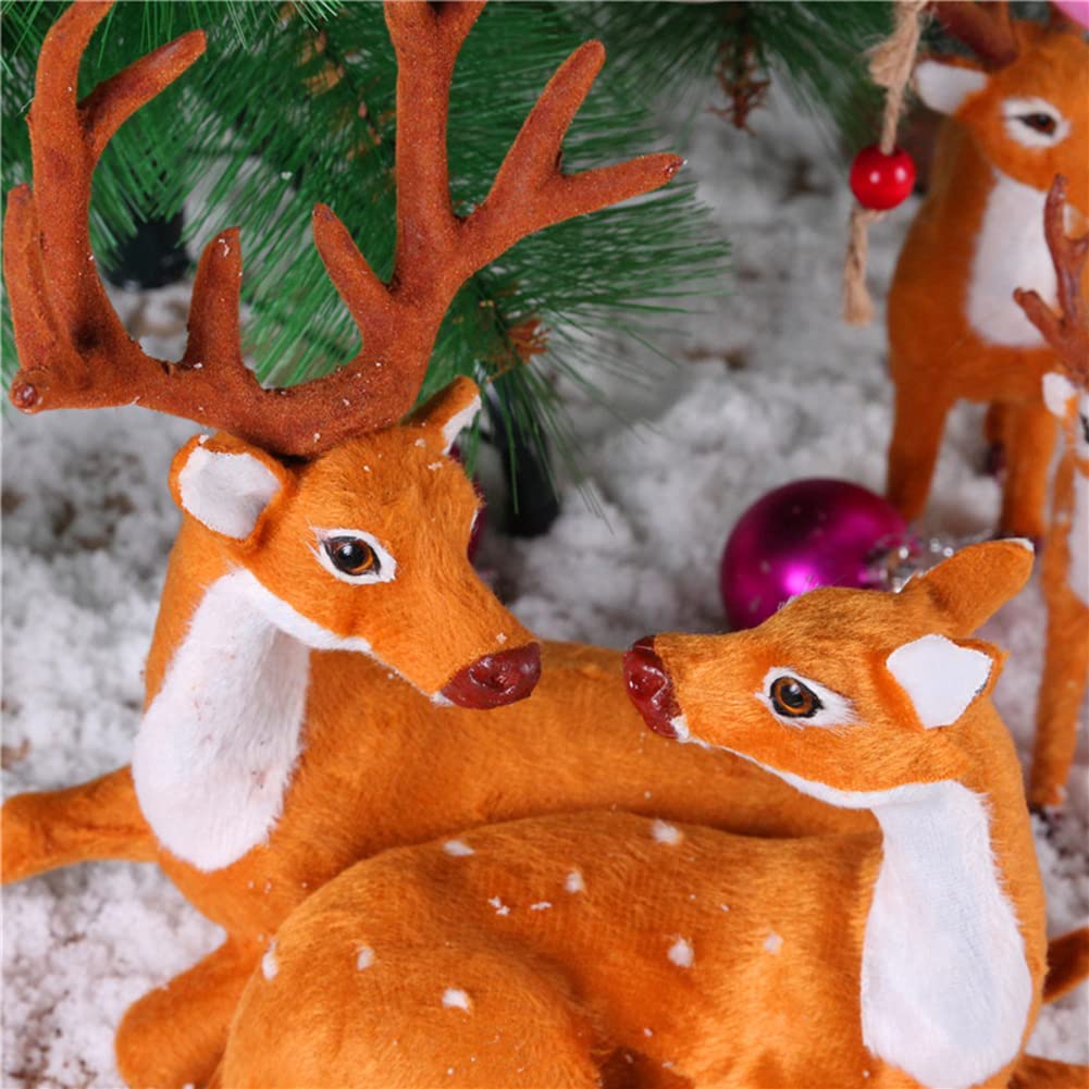 Rentier Figur Aus Kunstwolle – Realistische Weihnachtsdeko, Grau, Indoor