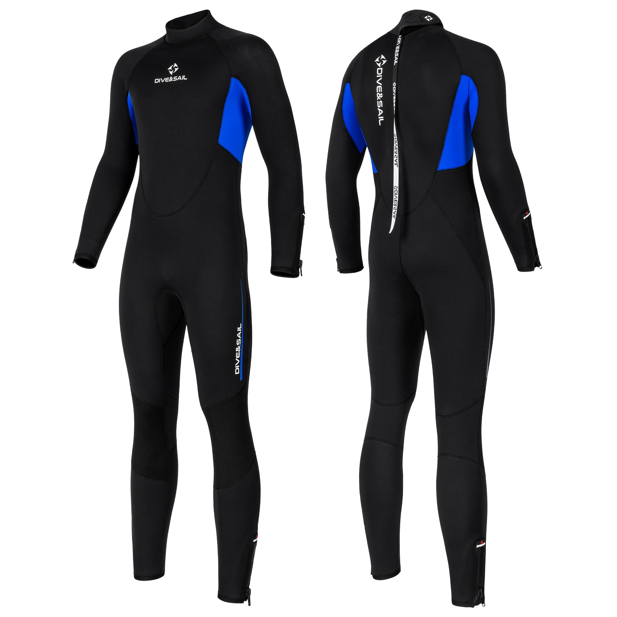 Wetsuit Mens Full Wetsuit 5mm Neoprene Diving Suit Thicken Back Zip Long Sleeve Keep Warm for Scuba Surfing Diving Snorkeling Water Sports M Size