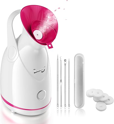 Vaporizador facial profesional vaporizador facial para limpieza profunda facial con kit de aromaterapia y herramientas de eliminación de puntos