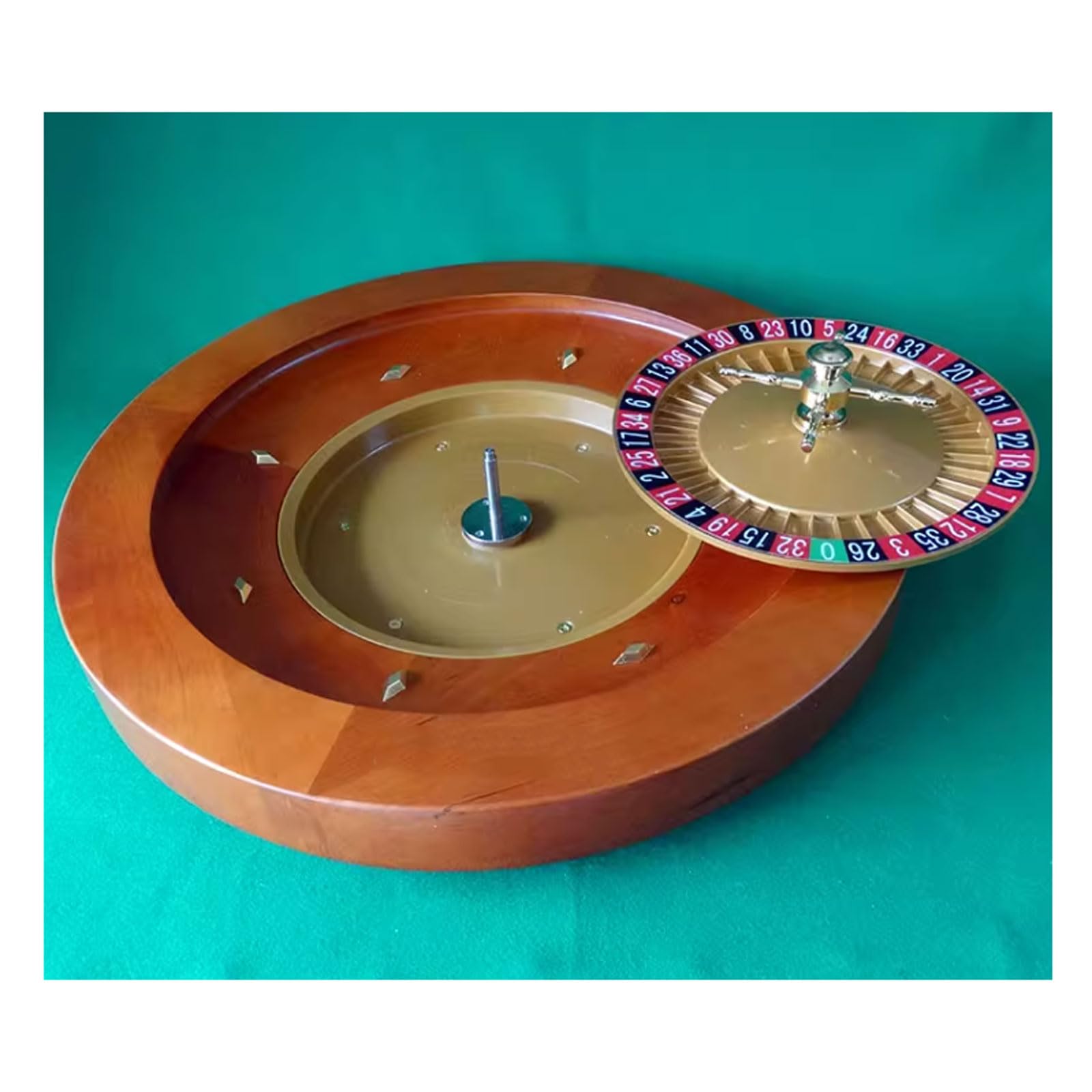 Plaque tournante Jeu de Roulette Professionnel 20 Pouces, Jeu de Roulette en Bois de qualité Casino pour Jeu de Nuit à Domicile ou Usage Professionnel