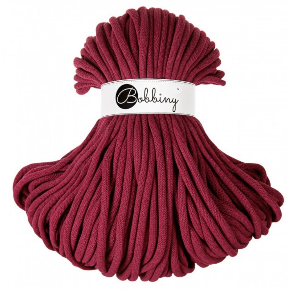 Bobbiny Jumbo 9mm Braided Macrame Cord (Wine Red) 100m โ image 1
