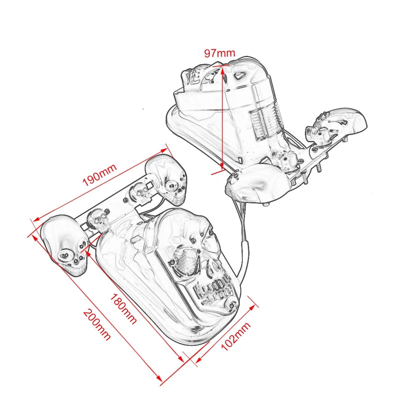 stop tylne światło Do Cafe Racer School Bobber Chopper Lampa tylna zespolona