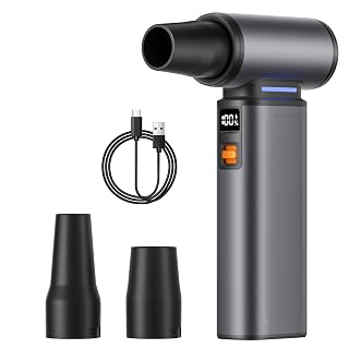 WINGDA Compressed Air Duster Rechargeable Electric Air Duster Portable,100 Gear Stepless Turbo Fan,Mini Air Blower,Dust Blower Cordless for Electronics,Keyboard Cleaning,Car Detailing,PC,Home,Outdoor - Amazon product rated Grade B