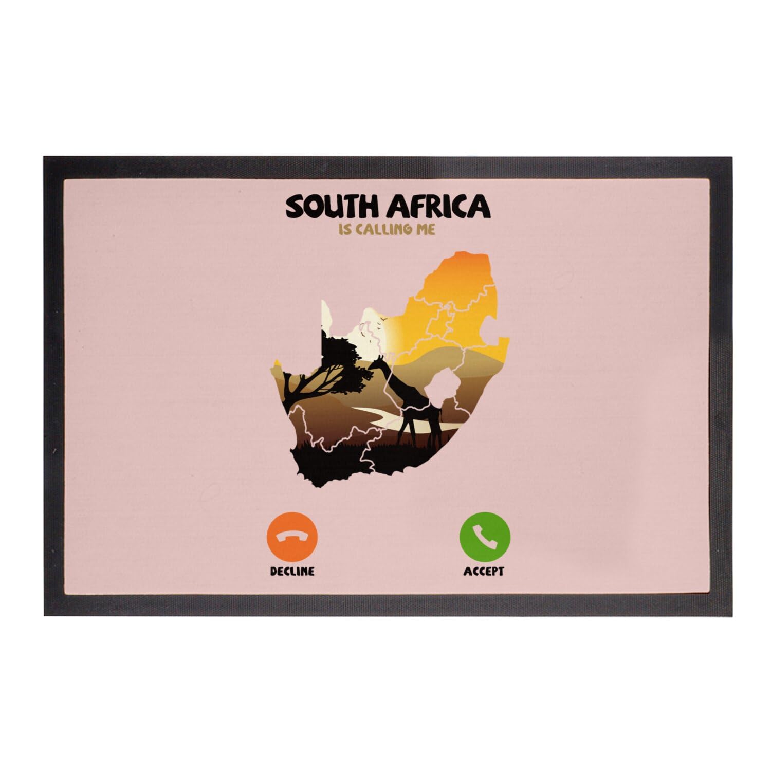 Paillasson rose South Africa 75x50 cm idéal pour décorer votre entrée