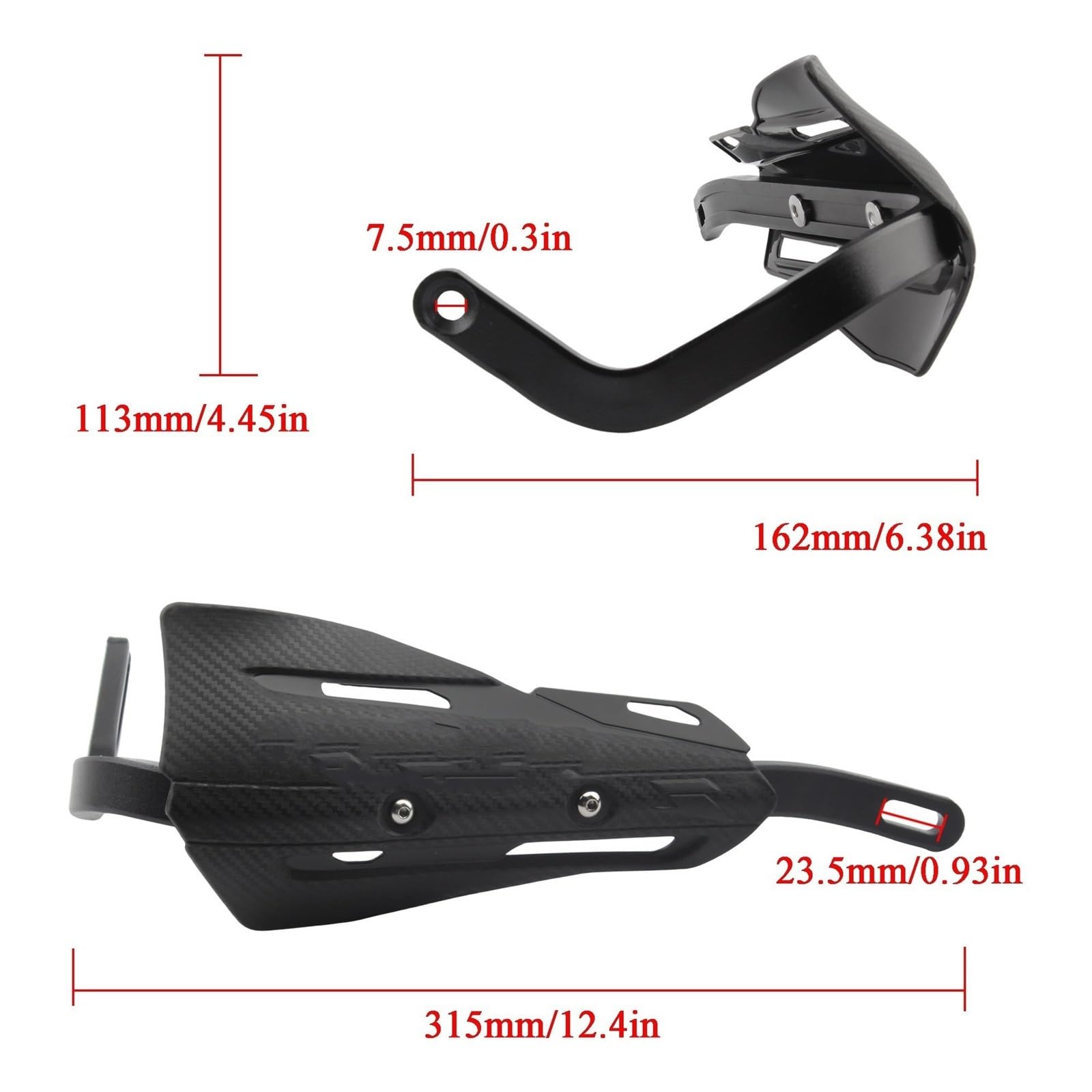 Leva freno Manubrio Paramani Adatto per Yamaha KLX KXF YZF WRF Dirt Bike Enduro Motocross Moto 22 28mm Protezione Della Mano Paramani Manubrio(Orange)