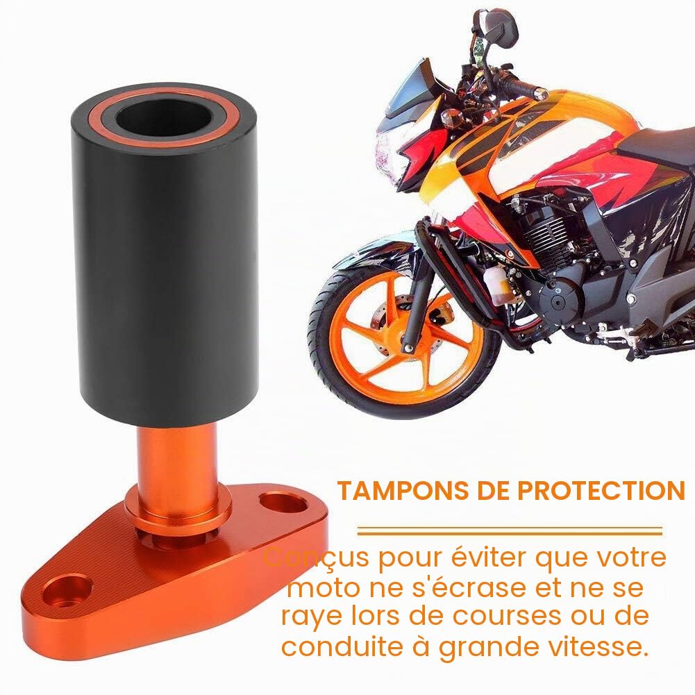 KSTE Sliders Moto, Cadre CNC Moto Sliders Anti-Crash Pad Chute Protecteur Compatible With Duke 125 200 390 12-15