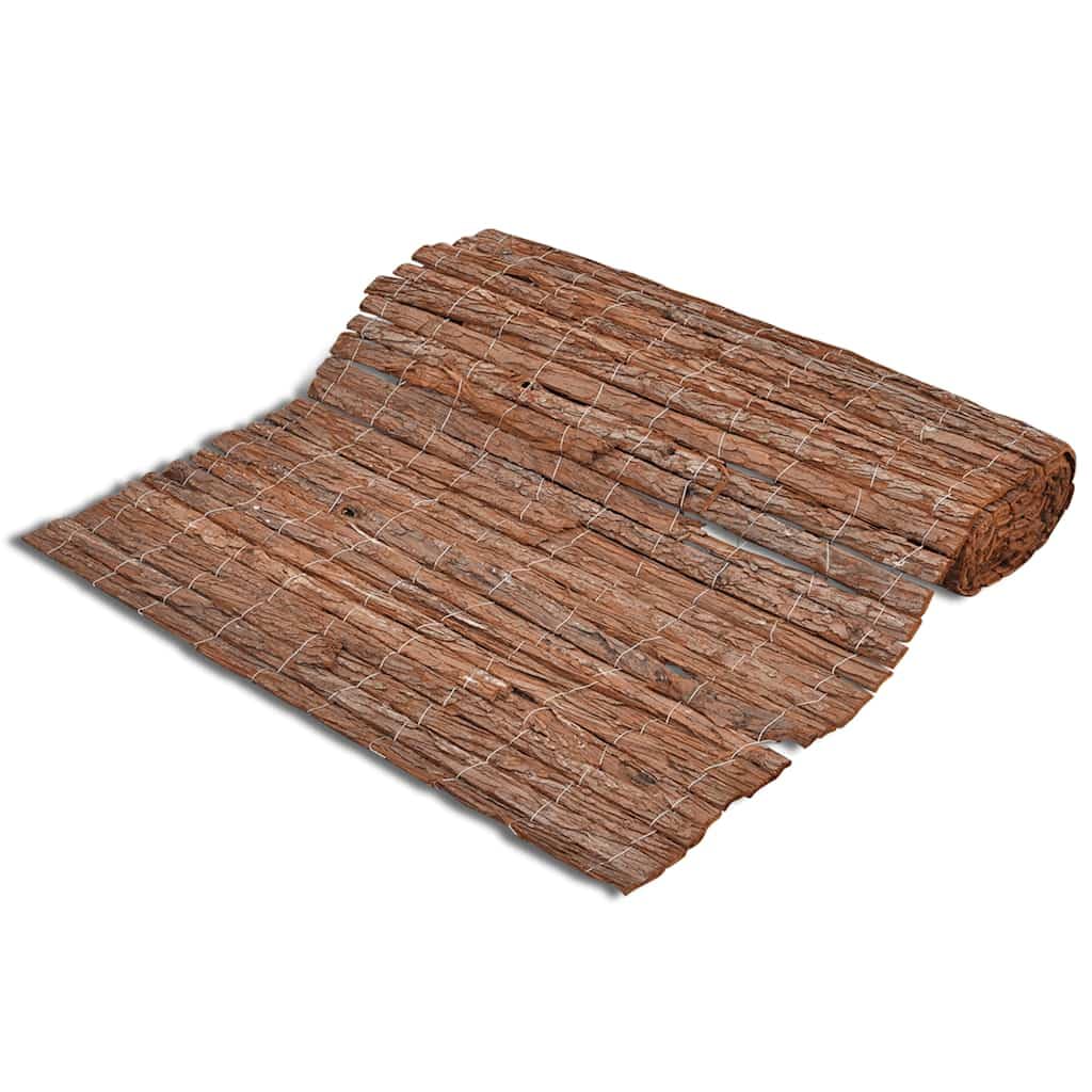 Recinzione in Corteccia 400x100 cm per Giardino Esterno Barriera Modulabile in Legno Naturale per Confini, Divisori, Privacy e Protezione dal Vento e Sole