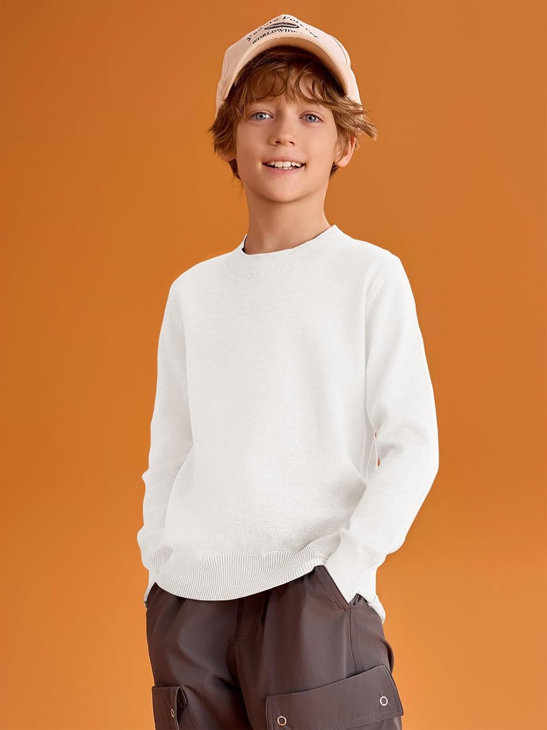 Haloumoning Boys Sweaters Kids Crewneck Long Sleeve Knit Pullover Sweater 5-14 Years - Image 2
