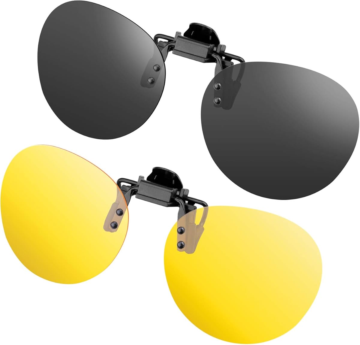 Splaks Clip-on Sunglasses, Unisex Polarized Frameless Rectangle Lens