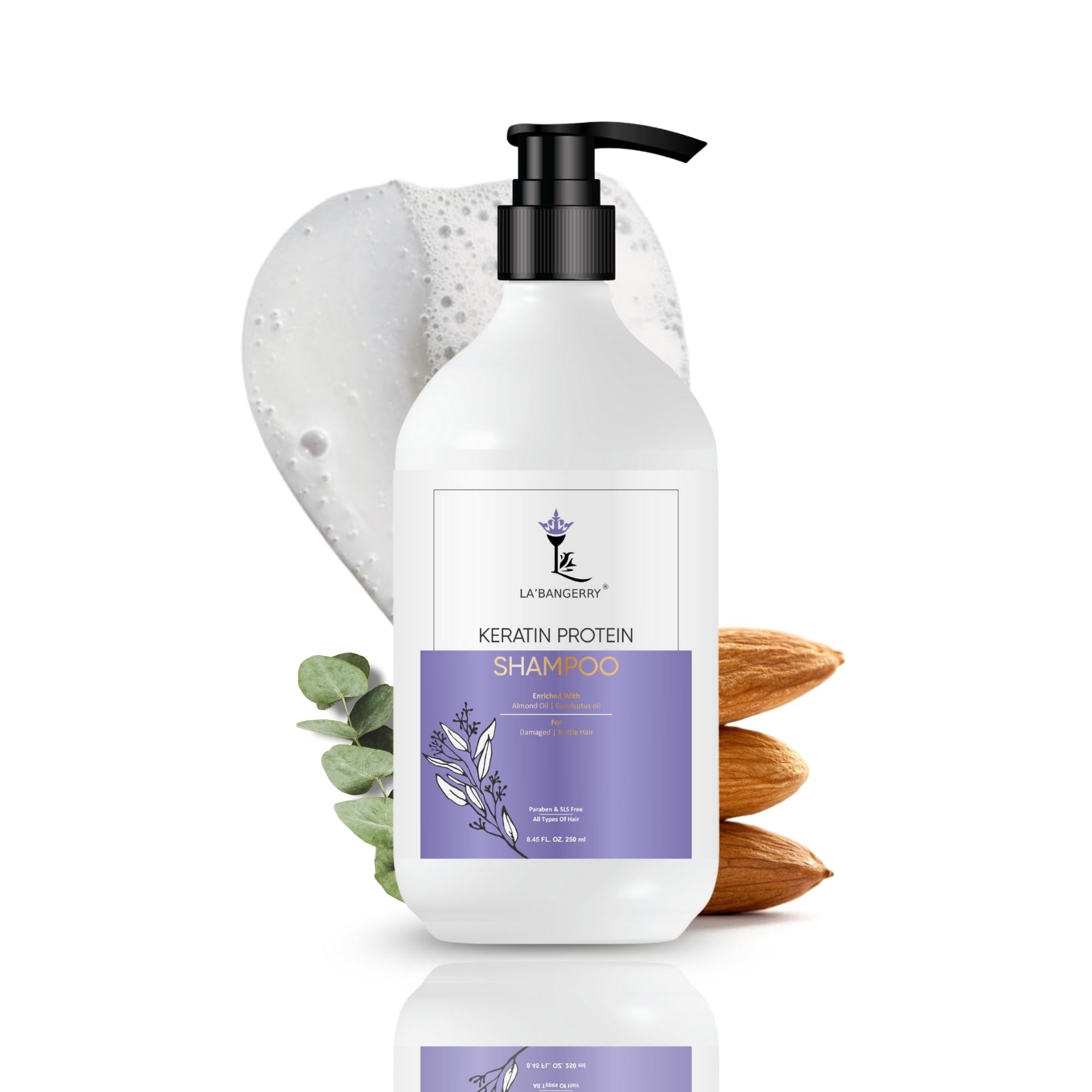 LA’BANGERRY Keratin Protein Shampoo | Strengthening & Smoothening Formula | Repairs Damage, Reduces Frizz & Restores Shine | Hair Care for Men & Women (250ml)-image-23