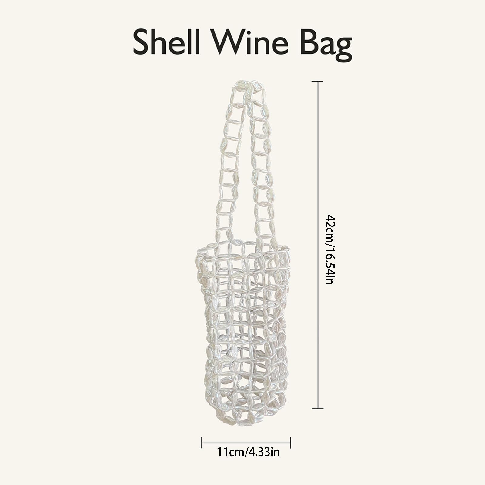 Borsa per bottiglia vino in tessuto, Borsa per bottiglie singole a aperta con doppi manici, Portabottiglie intrecciato a mano per picnic e feste, Borsa per vino in tessuto 16, 54 x 4, 33 Borsa