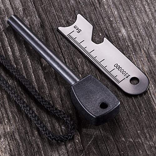 Evolite Army Magnesium Fire Starter Survival Tool 12000 Striker Xl, Camping, Hiking, Picnic, Hunting For Outdoor Activities, Black, (E-5541) #TOP4