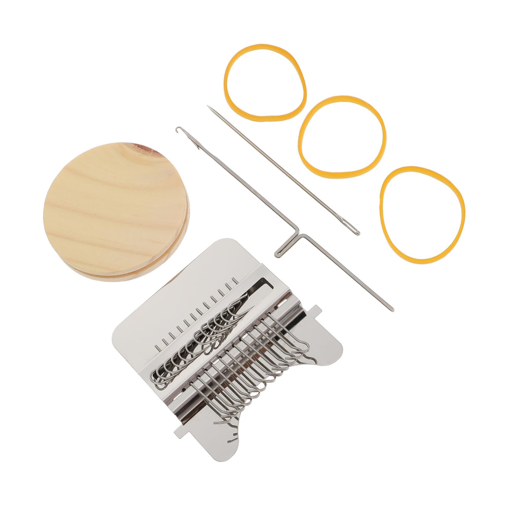 IWOWHERO 1Set Wooden Weaving Tools Crafting Kit for Clothing Repair for Jeans Sweaters and Wall Hangings Natural Finish