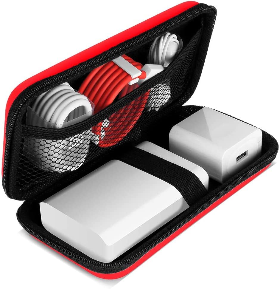 Image of iMangoo Travel Essential Electronics Organizer Charger Case Carrying Pouch | 6.5x3.2x1 inch Power Bank Tech Accessories Protective Storage Shockproof Portable Purse Men Women School Office Trips Must Have