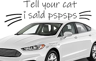 Diga seu gato que eu disse Pspsps Adesivo Para Carro | Diga ao seu gato que eu disse adesivos Pspsps para o espelho retrovisor da janela do carro,carro à prova d'água para Pologmase