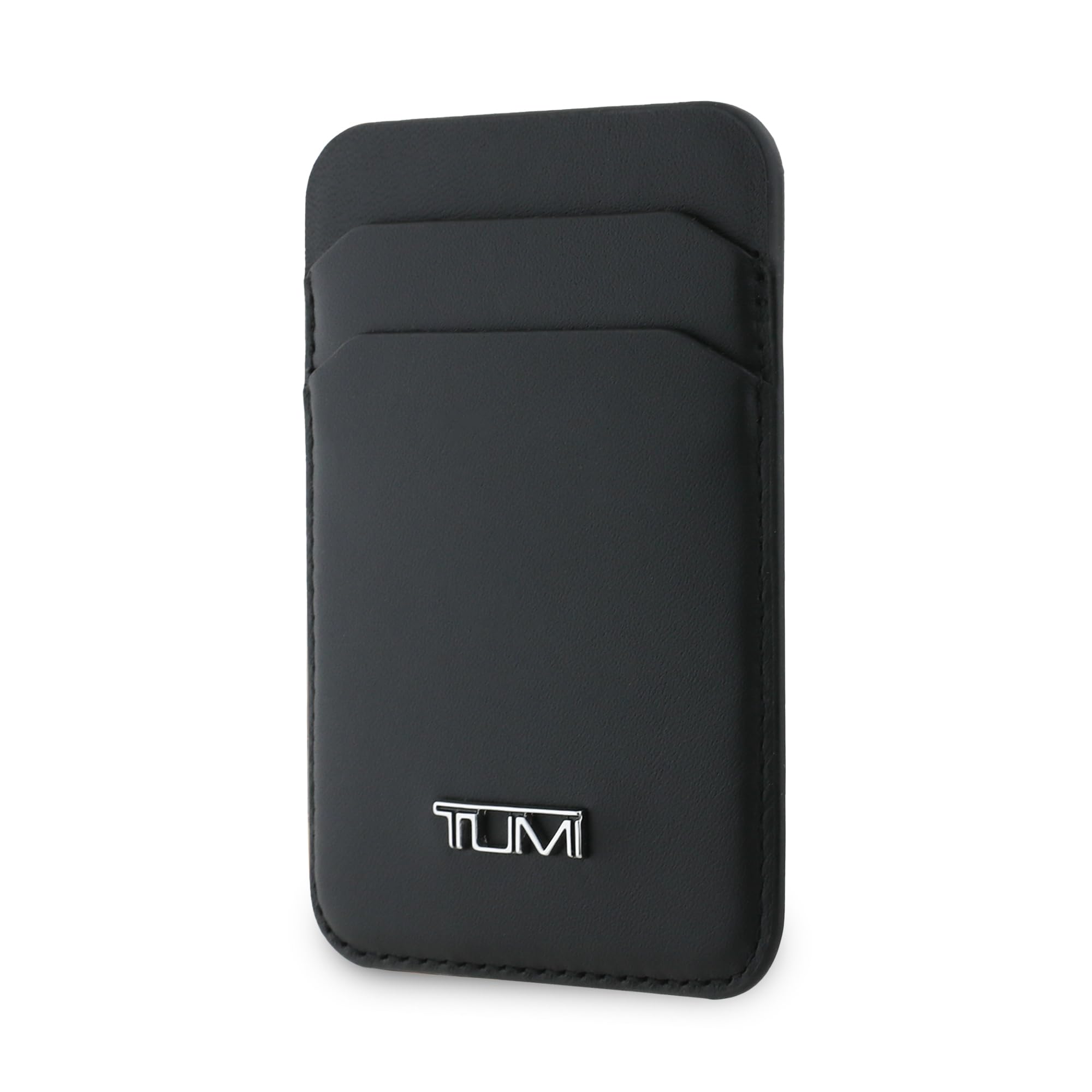 TUMI Smooth Genuine Leather MagSafe Compatible Phone Card Holder Wallet, Black, Classic