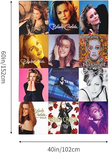 Miniatura 5 de OBLUE Belinda - Tapiz de la cantante Carlisle para colgar en la pared, póster artístico, decoración estética para sala de estar, dormitorio, 60 x 40