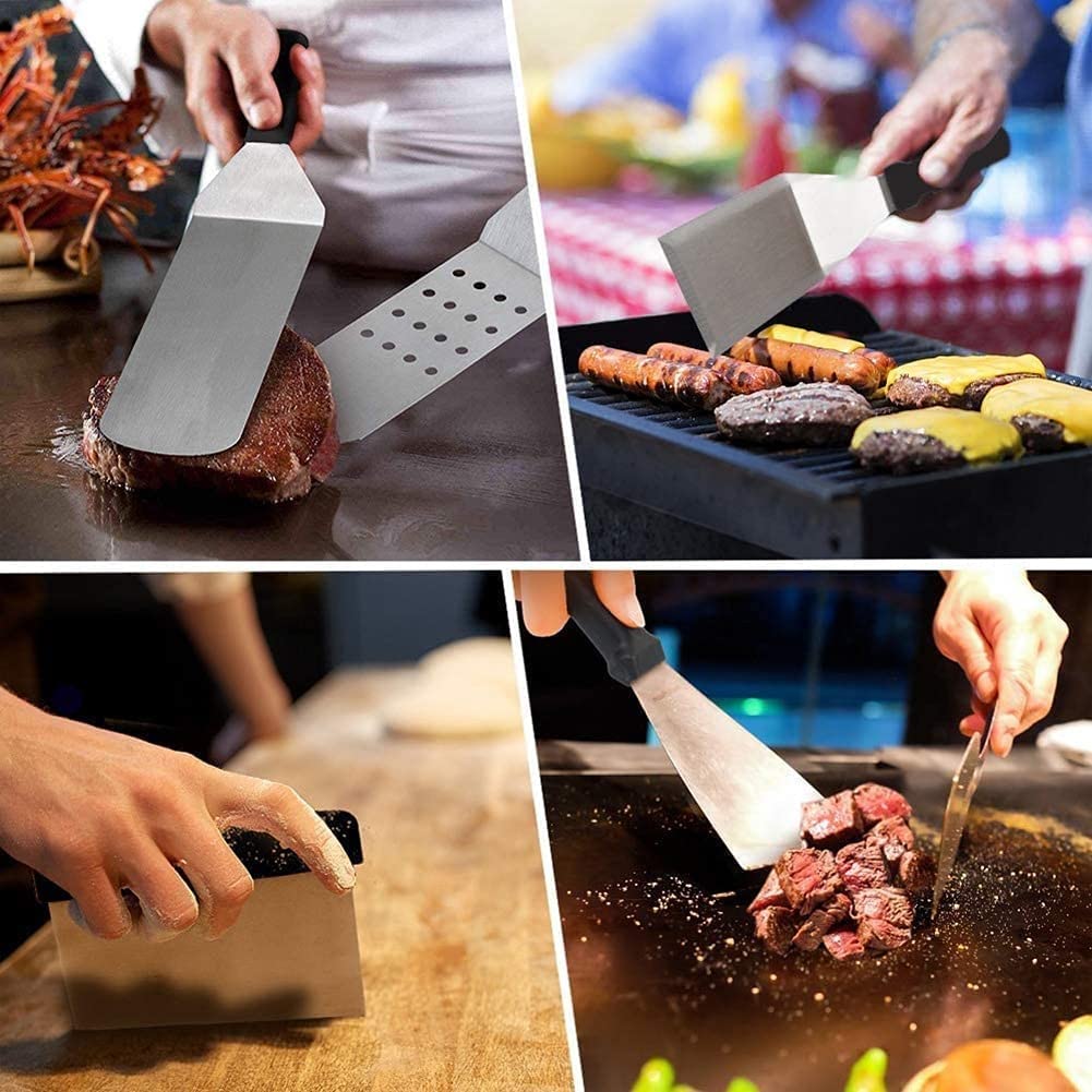 Akcesoria do grilla, zestaw narzędzi do grillowania ze stali nierdzewnej Zestaw do grillowania do kuchni kempingowej 3 szt