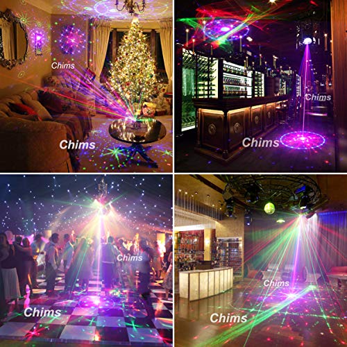 Image of Starmate Magical Stage Laser Projector RGRB Color 80 Patterns Gobos with Blue LED Sound Activated Remote-control for DJ Disco Club Xmas Christmas