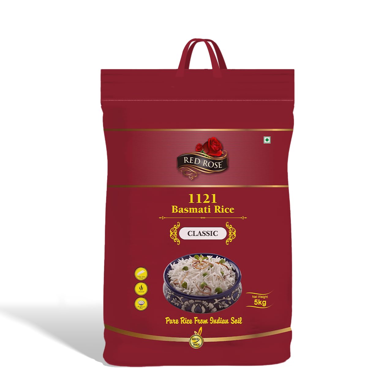 Red Rose Classic Basmati Rice, Perfectly Aged, Rich Aroma, Best Indian Basmati Rice, 5 Kg (B09R1TDD8V) Amazon Price History, Amazon Price Tracker